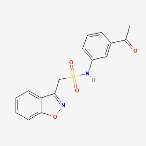 molecular formula C16H14N2O4S B2645146 N-(3-acetylphenyl)-1-(benzo[d]isoxazol-3-yl)methanesulfonamide CAS No. 1797730-43-8