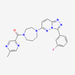 [4-[3-(3-Fluorophenyl)-[1,2,4]triazolo[4,3-b]pyridazin-6-yl]-1,4-diazepan-1-yl]-(5-methylpyrazin-2-yl)methanone