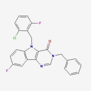 3-benzyl-5-(2-chloro-6-fluorobenzyl)-8-fluoro-3H-pyrimido[5,4-b]indol-4(5H)-one