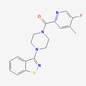 [4-(1,2-Benzothiazol-3-yl)piperazin-1-yl]-(5-fluoro-4-methylpyridin-2-yl)methanone