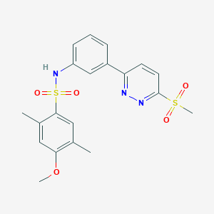 4-methoxy-2,5-dimethyl-N-(3-(6-(methylsulfonyl)pyridazin-3-yl)phenyl)benzenesulfonamide