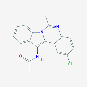 molecular formula C18H14ClN3O B264516 N-(2-chloro-6-methylindolo[1,2-c]quinazolin-12-yl)acetamide 