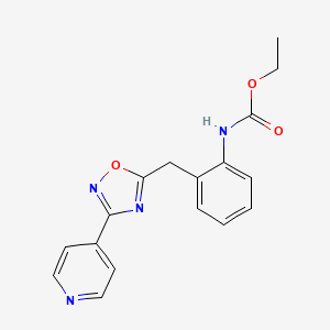 Ethyl (2-((3-(pyridin-4-yl)-1,2,4-oxadiazol-5-yl)methyl)phenyl)carbamate