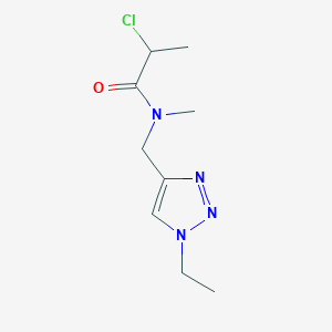 2-Chloro-N-[(1-ethyltriazol-4-yl)methyl]-N-methylpropanamide