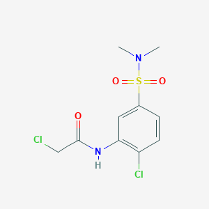 molecular formula C10H12Cl2N2O3S B2645170 2-chloro-N-[2-chloro-5-(dimethylsulfamoyl)phenyl]acetamide CAS No. 379726-32-6