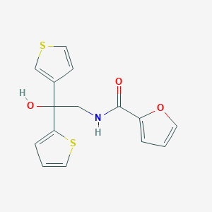molecular formula C15H13NO3S2 B2645174 N-(2-羟基-2-(噻吩-2-基)-2-(噻吩-3-基)乙基)呋喃-2-甲酰胺 CAS No. 2034337-55-6