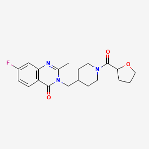 7-Fluoro-2-methyl-3-[[1-(oxolane-2-carbonyl)piperidin-4-yl]methyl]quinazolin-4-one