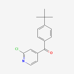 molecular formula C16H16ClNO B2645184 (4-(Tert-butyl)phenyl)(2-chloropyridin-4-yl)methanone CAS No. 80100-08-9