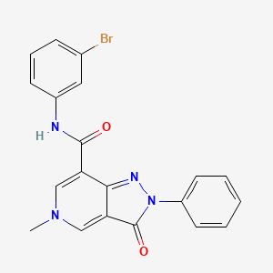 N-(3-bromophenyl)-5-methyl-3-oxo-2-phenyl-3,5-dihydro-2H-pyrazolo[4,3-c]pyridine-7-carboxamide