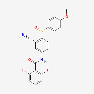 N-{3-cyano-4-[(4-methoxyphenyl)sulfinyl]phenyl}-2,6-difluorobenzenecarboxamide