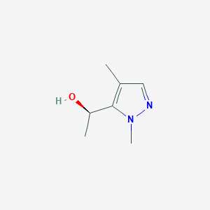 molecular formula C7H12N2O B2645188 (1R)-1-(2,4-二甲基吡唑-3-基)乙醇 CAS No. 2227899-29-6