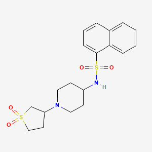 molecular formula C19H24N2O4S2 B2645201 N-(1-(1,1-二氧化四氢噻吩-3-基)哌啶-4-基)萘-1-磺酰胺 CAS No. 2034308-55-7