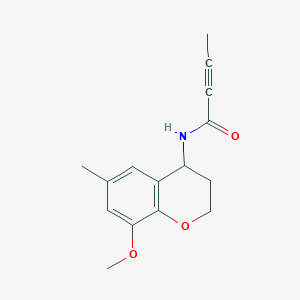 molecular formula C15H17NO3 B2645204 N-(8-Methoxy-6-methyl-3,4-dihydro-2H-chromen-4-yl)but-2-ynamide CAS No. 2411255-42-8