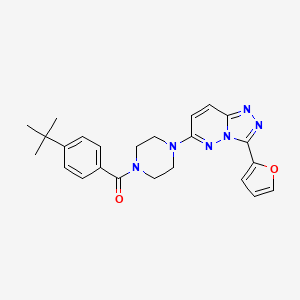 molecular formula C24H26N6O2 B2645205 (4-(Tert-butyl)phenyl)(4-(3-(furan-2-yl)-[1,2,4]triazolo[4,3-b]pyridazin-6-yl)piperazin-1-yl)methanone CAS No. 1105219-66-6