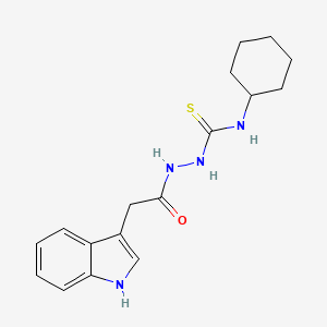 molecular formula C17H22N4OS B2645211 N-[(cyclohexylcarbamothioyl)amino]-2-(1H-indol-3-yl)acetamide CAS No. 946385-98-4