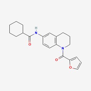 molecular formula C21H24N2O3 B2645214 环己烷甲酰胺-N-[1-(呋喃-2-羰基)-3,4-二氢-2H-喹啉-6-基] CAS No. 941915-56-6