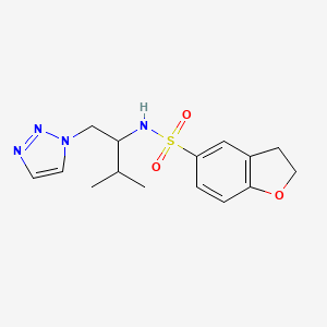 N-(3-methyl-1-(1H-1,2,3-triazol-1-yl)butan-2-yl)-2,3-dihydrobenzofuran-5-sulfonamide