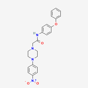 molecular formula C24H24N4O4 B2645218 2-[4-(4-nitrophenyl)piperazin-1-yl]-N-(4-phenoxyphenyl)acetamide CAS No. 882080-62-8