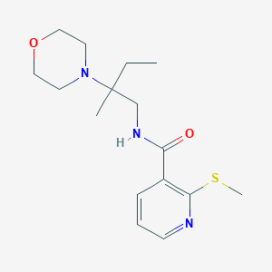 molecular formula C16H25N3O2S B2645231 N-[2-methyl-2-(morpholin-4-yl)butyl]-2-(methylsulfanyl)pyridine-3-carboxamide CAS No. 1211366-30-1