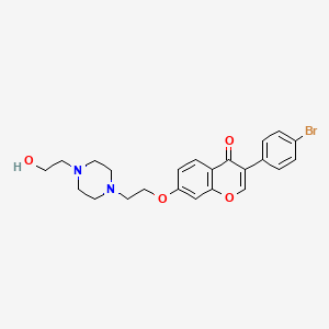 molecular formula C23H25BrN2O4 B2645245 3-(4-bromophenyl)-7-(2-(4-(2-hydroxyethyl)piperazin-1-yl)ethoxy)-4H-chromen-4-one CAS No. 903868-54-2