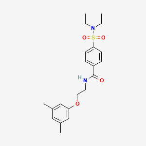 molecular formula C21H28N2O4S B2645251 4-(N,N-diethylsulfamoyl)-N-(2-(3,5-dimethylphenoxy)ethyl)benzamide CAS No. 1105229-42-2