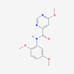 molecular formula C14H15N3O4 B2645265 N-(2,5-dimethoxyphenyl)-6-methoxypyrimidine-4-carboxamide CAS No. 2034633-16-2