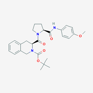 molecular formula C27H33N3O5 B264527 tert-butyl 3-({2-[(4-methoxyanilino)carbonyl]-1-pyrrolidinyl}carbonyl)-3,4-dihydro-2(1H)-isoquinolinecarboxylate 