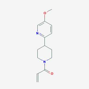 molecular formula C14H18N2O2 B2645284 1-[4-(5-Methoxypyridin-2-yl)piperidin-1-yl]prop-2-en-1-one CAS No. 2176843-83-5