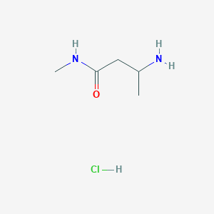 molecular formula C5H13ClN2O B2645290 3-amino-N-methylbutanamide hydrochloride CAS No. 1332531-66-4; 54758-64-4