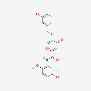 molecular formula C22H21NO7 B2645294 N-(2,5-二甲氧基苯基)-5-((3-甲氧基苄基)氧基)-4-氧代-4H-吡喃-2-甲酰胺 CAS No. 1021209-91-5