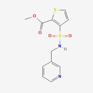 molecular formula C12H12N2O4S2 B2645298 Methyl 3-{[(pyridin-3-ylmethyl)amino]sulfonyl}thiophene-2-carboxylate CAS No. 321715-39-3