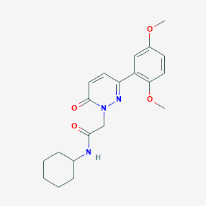 molecular formula C20H25N3O4 B2645314 N-cyclohexyl-2-[3-(2,5-dimethoxyphenyl)-6-oxopyridazin-1-yl]acetamide CAS No. 941930-75-2