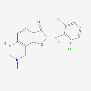 molecular formula C18H15Cl2NO3 B264532 2-(2,6-dichlorobenzylidene)-7-[(dimethylamino)methyl]-6-hydroxy-1-benzofuran-3(2H)-one 
