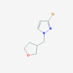 molecular formula C8H11BrN2O B2645320 3-溴-1-(氧杂环丙烷-3-基甲基)吡唑 CAS No. 1862967-24-5