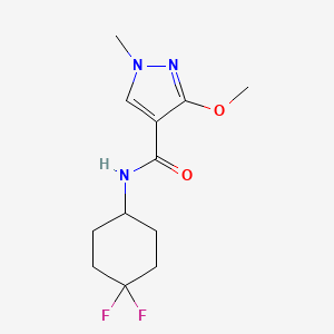 molecular formula C12H17F2N3O2 B2645321 N-(4,4-difluorocyclohexyl)-3-methoxy-1-methyl-1H-pyrazole-4-carboxamide CAS No. 2034279-18-8