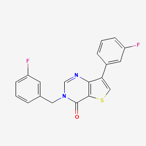 molecular formula C19H12F2N2OS B2645334 3-(3-fluorobenzyl)-7-(3-fluorophenyl)thieno[3,2-d]pyrimidin-4(3H)-one CAS No. 1105211-87-7