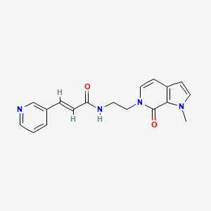 molecular formula C18H18N4O2 B2645342 (E)-N-(2-(1-methyl-7-oxo-1H-pyrrolo[2,3-c]pyridin-6(7H)-yl)ethyl)-3-(pyridin-3-yl)acrylamide CAS No. 2035036-77-0
