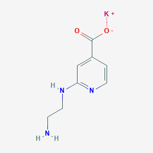 molecular formula C8H10KN3O2 B2645343 Potassium 2-[(2-aminoethyl)amino]pyridine-4-carboxylate CAS No. 1240527-43-8