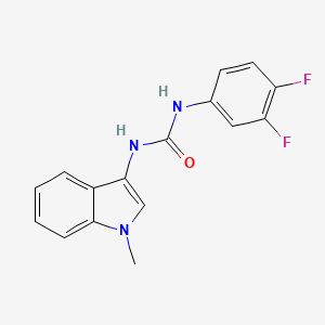 molecular formula C16H13F2N3O B2645347 1-(3,4-difluorophenyl)-3-(1-methyl-1H-indol-3-yl)urea CAS No. 922939-46-6