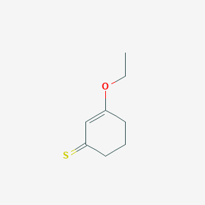 molecular formula C8H12OS B2645348 3-Ethoxycyclohex-2-ene-1-thione CAS No. 70134-10-0