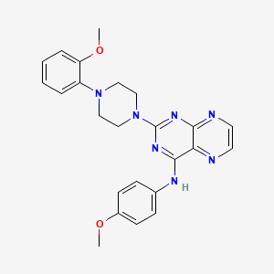 molecular formula C24H25N7O2 B2645349 N-(4-甲氧基苯基)-2-[4-(2-甲氧基苯基)哌嗪-1-基]蝶啶-4-胺 CAS No. 946242-95-1