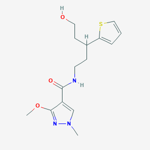 N-(5-hydroxy-3-(thiophen-2-yl)pentyl)-3-methoxy-1-methyl-1H-pyrazole-4-carboxamide