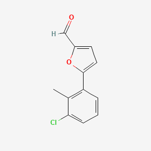 molecular formula C12H9ClO2 B2645360 5-(3-Chloro-2-methylphenyl)furan-2-carbaldehyde CAS No. 309265-27-8