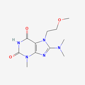 molecular formula C11H17N5O3 B2645361 8-(dimethylamino)-7-(2-methoxyethyl)-3-methyl-1H-purine-2,6(3H,7H)-dione CAS No. 332897-56-0