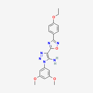 molecular formula C20H20N6O4 B2645370 1-(3,5-dimethoxyphenyl)-4-(3-(4-ethoxyphenyl)-1,2,4-oxadiazol-5-yl)-1H-1,2,3-triazol-5-amine CAS No. 899999-42-9