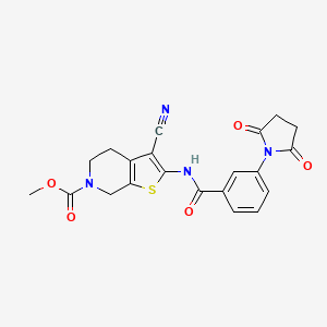 methyl 3-cyano-2-(3-(2,5-dioxopyrrolidin-1-yl)benzamido)-4,5-dihydrothieno[2,3-c]pyridine-6(7H)-carboxylate