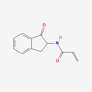 molecular formula C12H11NO2 B2645382 N-(3-Oxo-1,2-dihydroinden-2-yl)prop-2-enamide CAS No. 2305491-87-4