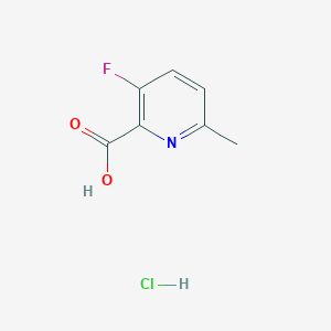 molecular formula C7H7ClFNO2 B2645387 3-Fluoro-6-methylpyridine-2-carboxylic acid;hydrochloride CAS No. 2503202-79-5