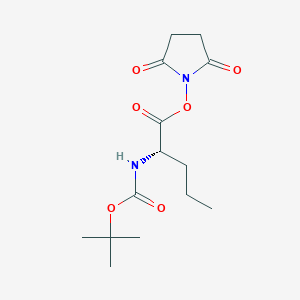 molecular formula C14H22N2O6 B2645393 Boc-nva-osu CAS No. 108233-37-0