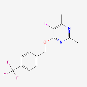 5-Iodo-2,4-dimethyl-6-{[4-(trifluoromethyl)benzyl]oxy}pyrimidine